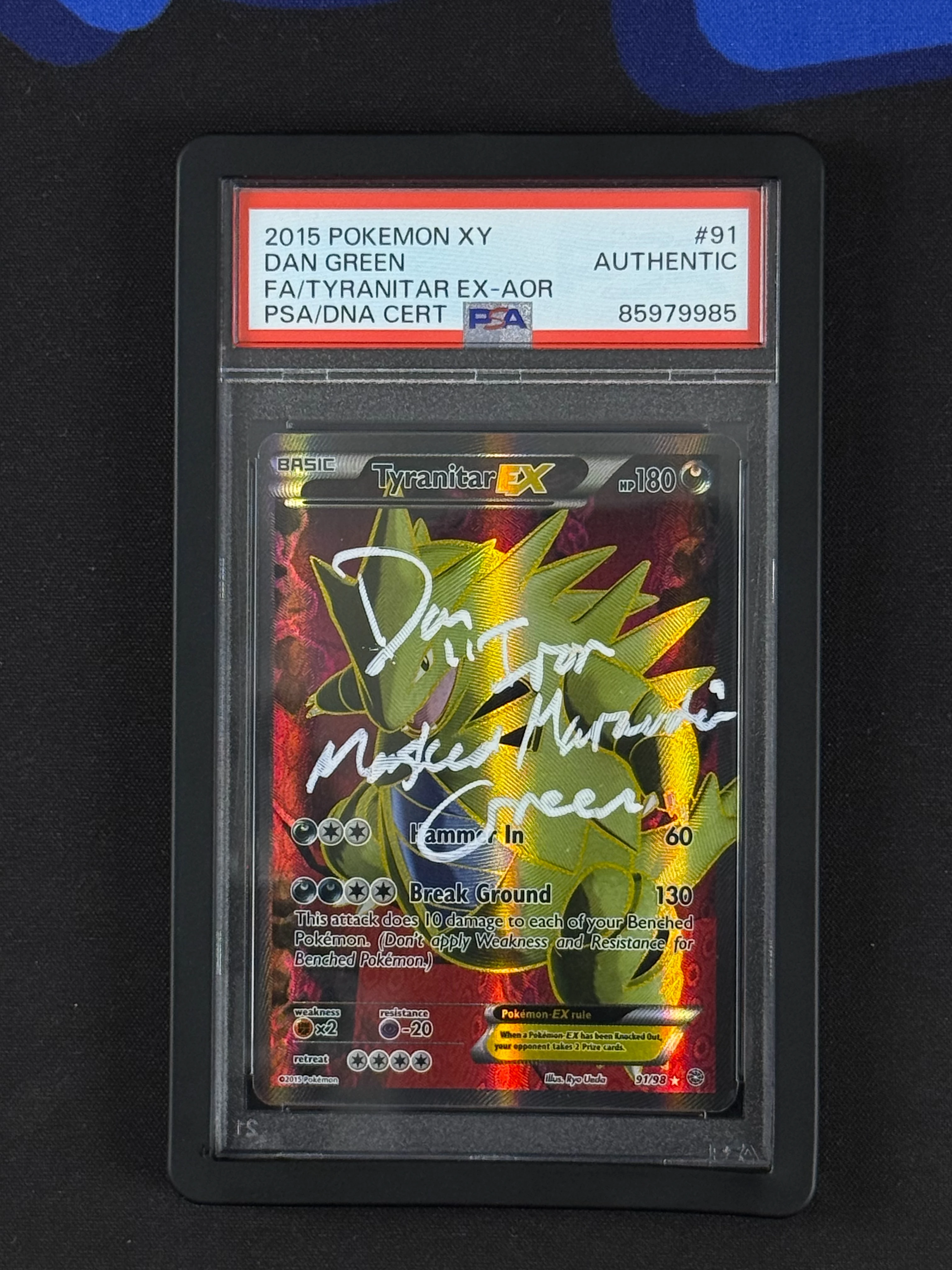 TYRANITAR XY SIGNED BY DAN GREEN