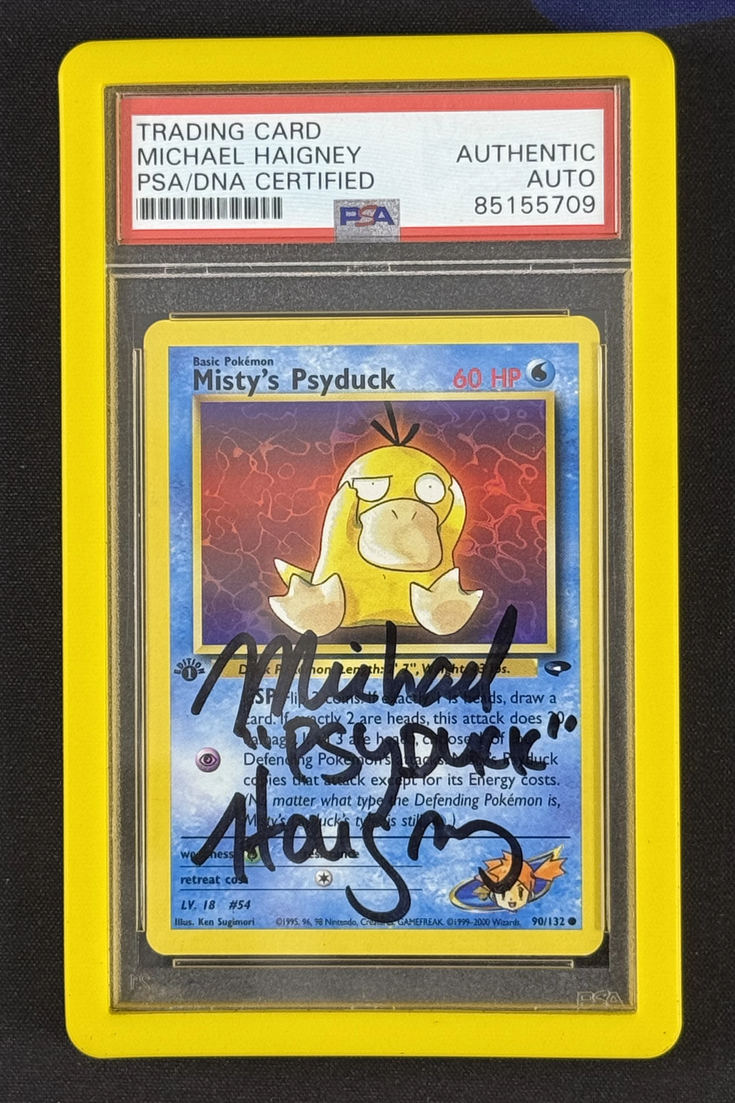 MISTY'S PSYDUCK 1DE SIGNED BY MICHAEL HAIGNEY