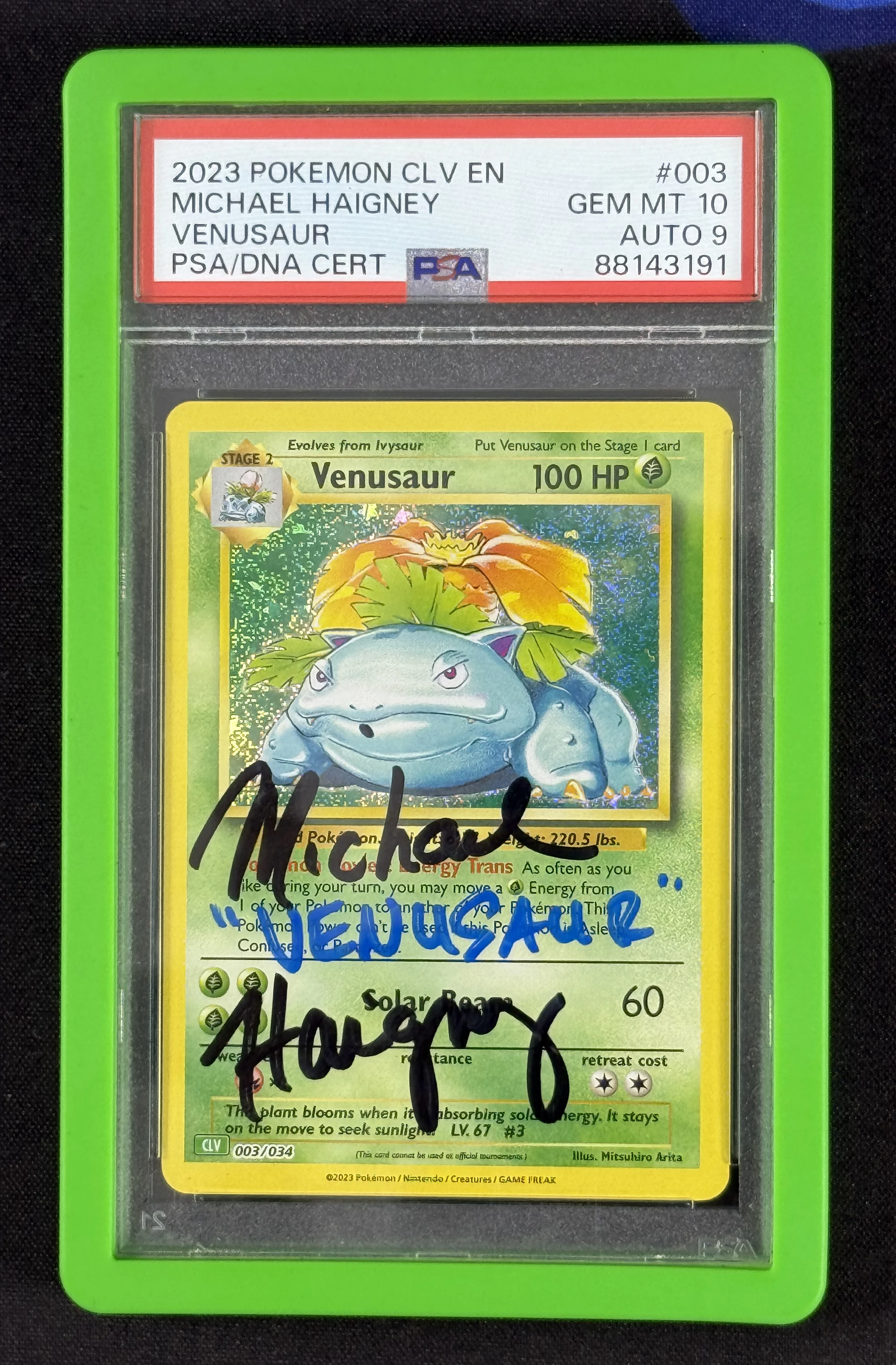MICHEAL HAIGNEY SIGNED VENUSAUR 2023 HOLO