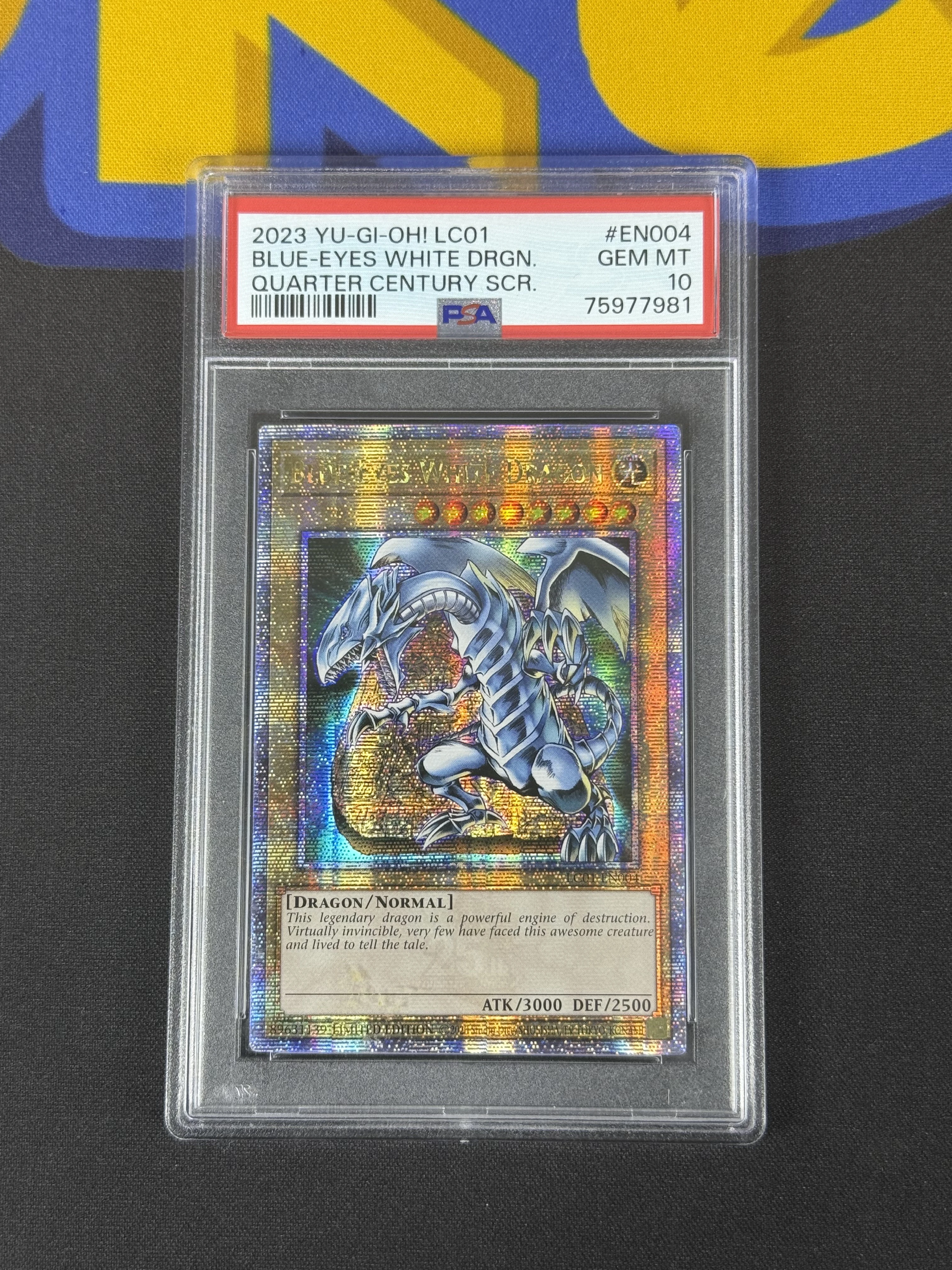 2023 BLUEYES WHITE DRAGON QUARTER CENTURY SCR PSA 10