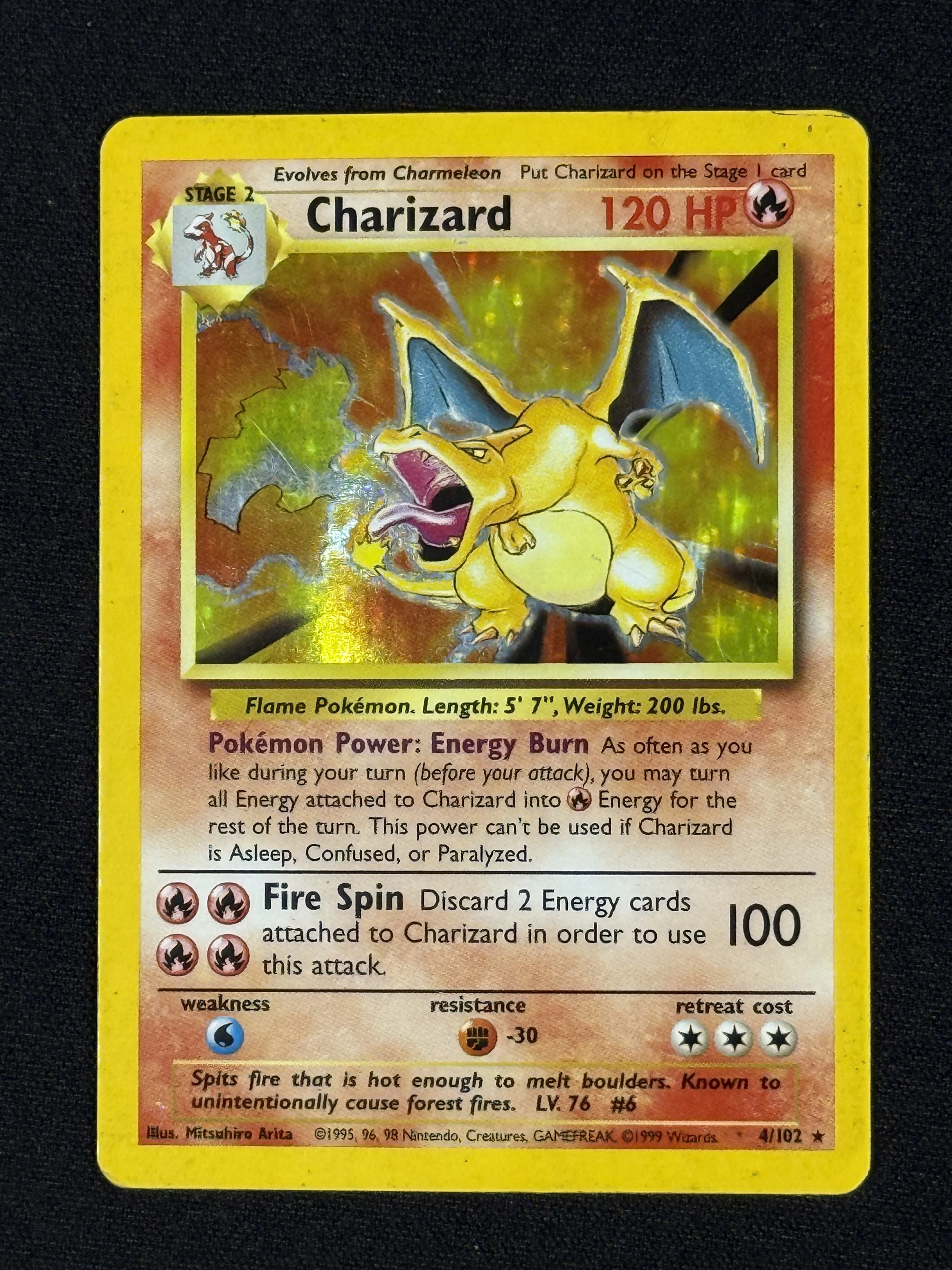 Pokémon TCG - Charizard - 4/102 - Holo Rare - Base Set Unlimited