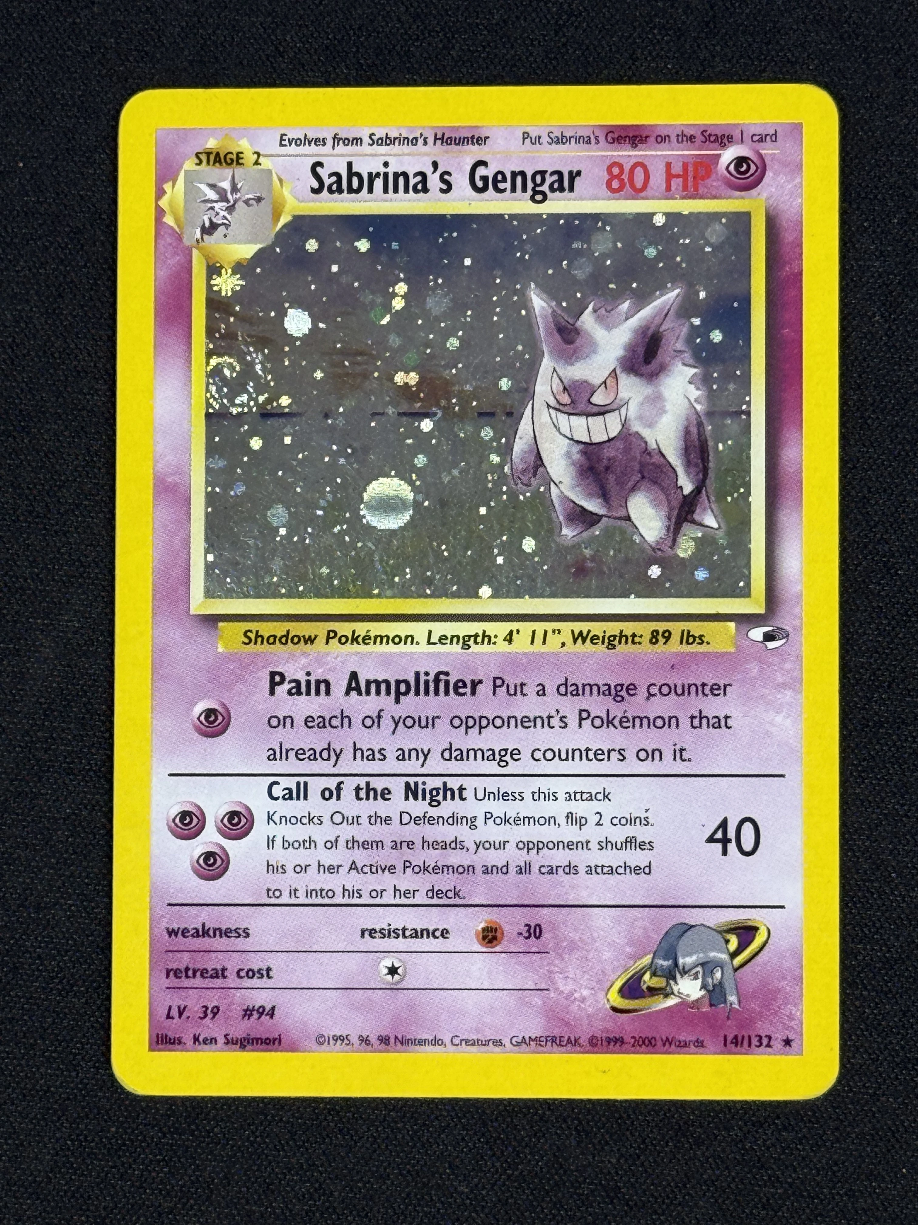 SABRINA’S GENGAR - 14/132 - Gym Heroes - Holo SWERIL