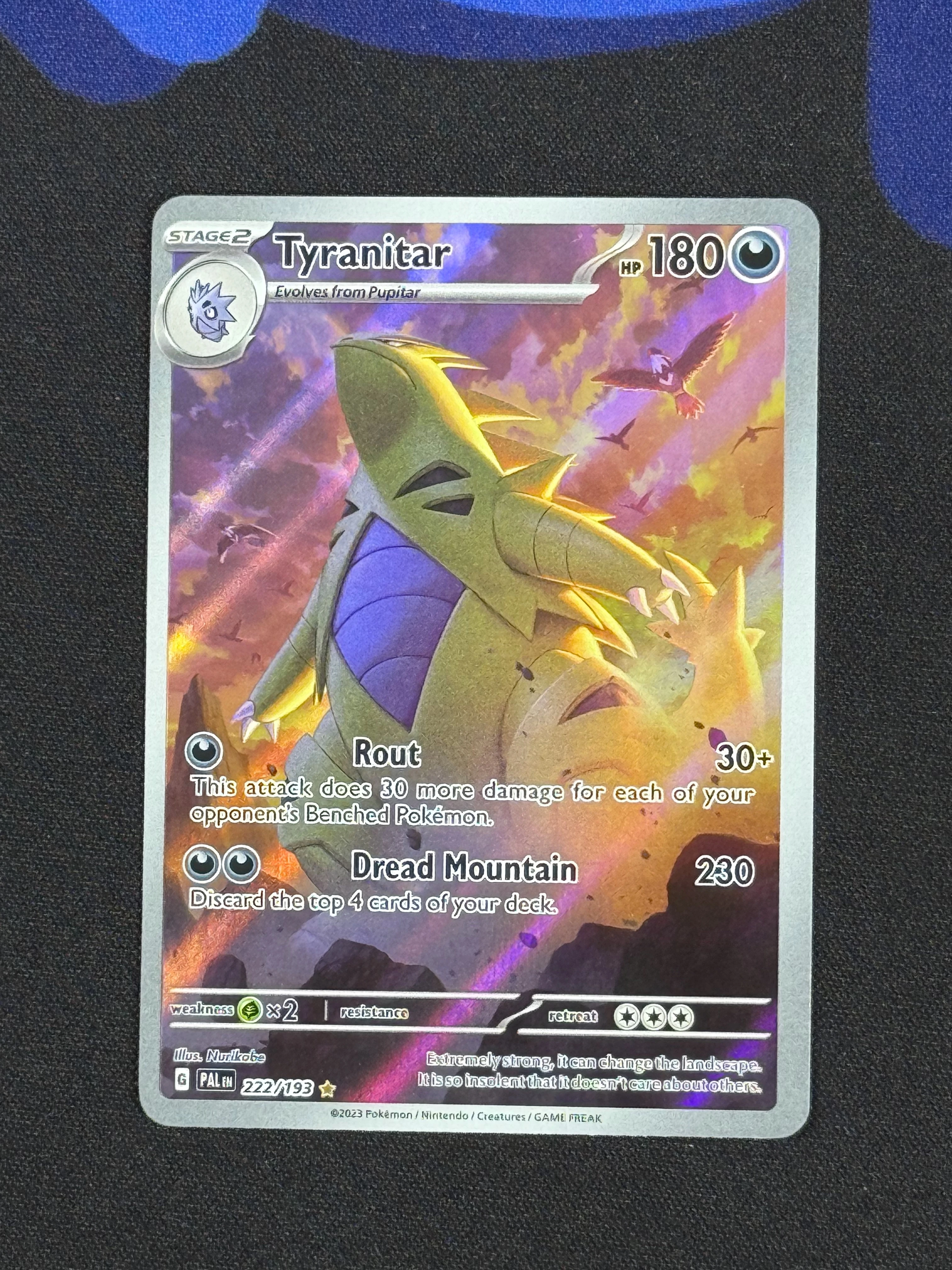 Pokemon TCG SV02: Paldea Evolved Tyranitar #222/193