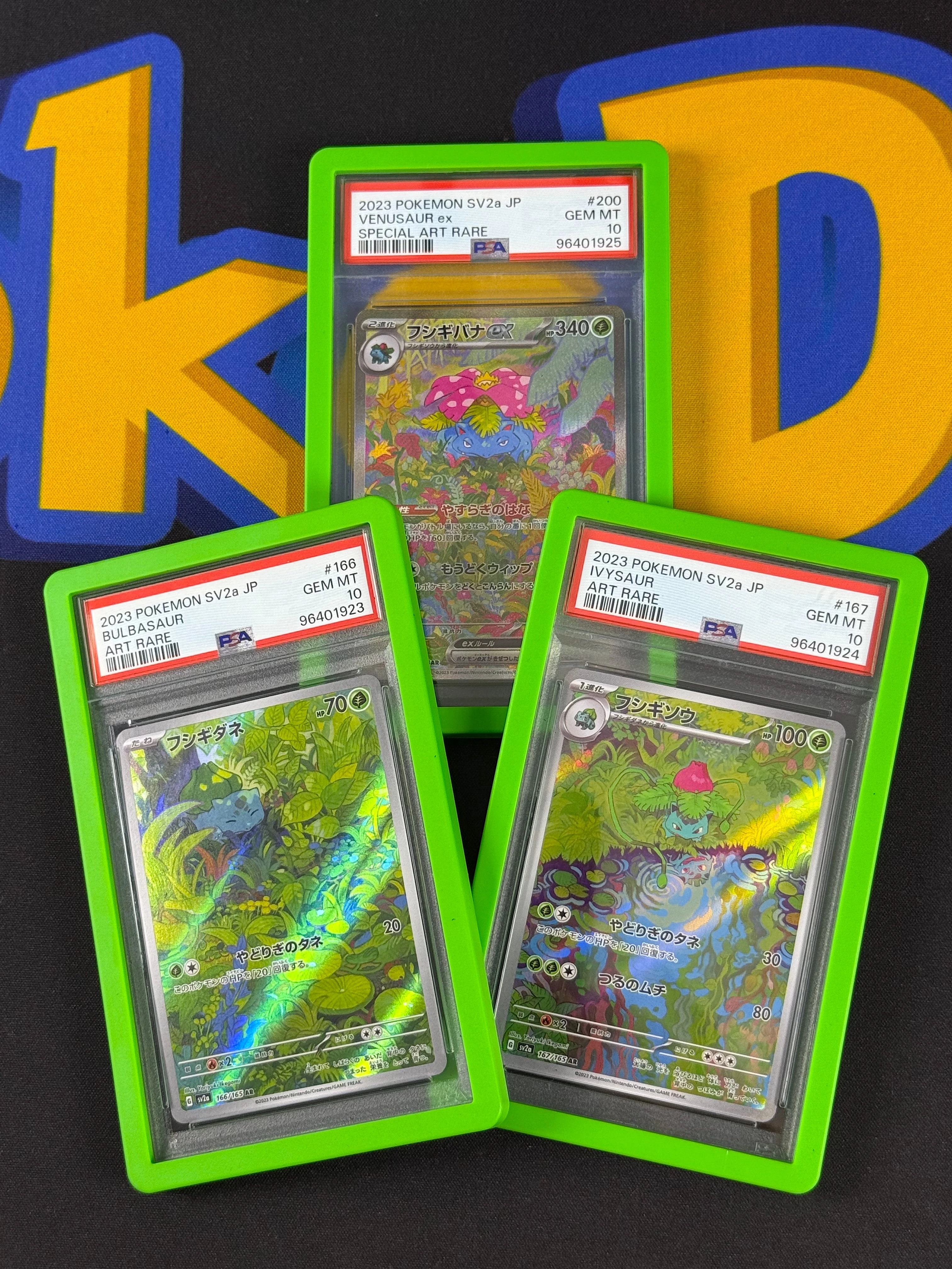 PSA 10 Sequential Set Venusaur SAR Bulbasaur Ivysaur 151 Pokemon Card Japanese